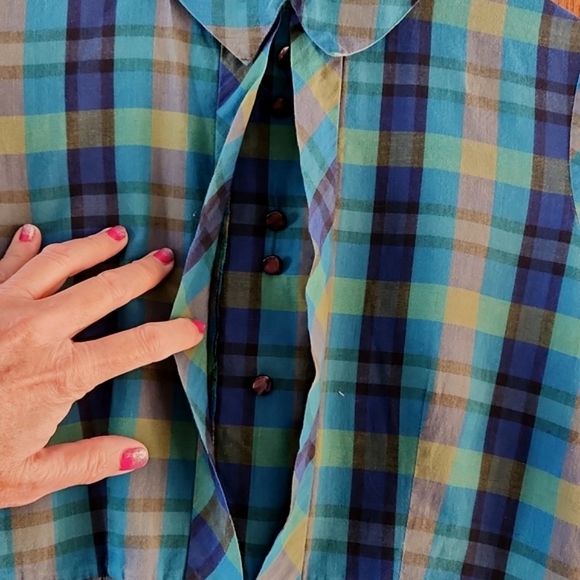 Vintage Junior/Misses border dress - Picture 5 of 7